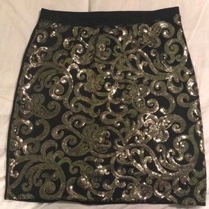 Gold Sequin Skirt